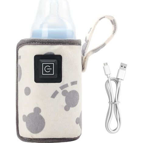Chauffe-biberon portable à chauffage rapide, rechargeable, avec sac isotherme Chauffe-biberon de voyage avec sac isotherme et accessoires de voyage (1/5)