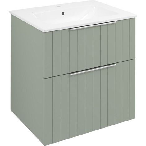 CIRASA STRIP Meuble sous-vasque 59,2x64x46cm, vert (1/4)