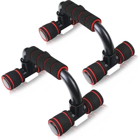 Poignées de Pompe, 1 Paire Antiglissante Push Up Bars, Poignées d'appui Accueil Salle de Gym Exercise de Formation, pour Musculation des Bras Épaules Poitrine Dos Triceps Pectoraux (1/5)