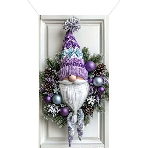 Housse De Porte De Noël - Motif Père Noël - 90 X 180 Cm - Décoration De Porte Intérieure Et Extérieure - 1 Pièce (1/5)
