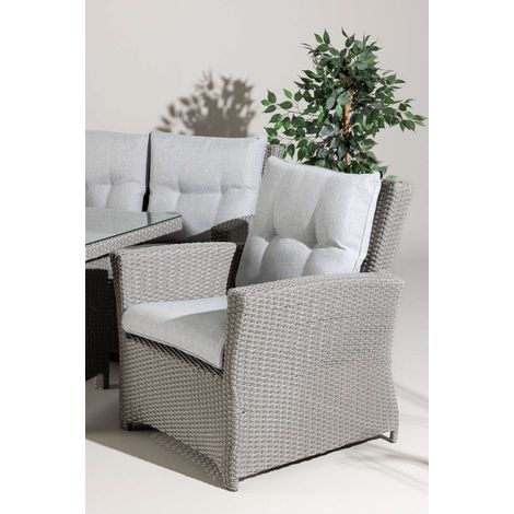Brentwood set de jardin 4 parties gris. (1/5)