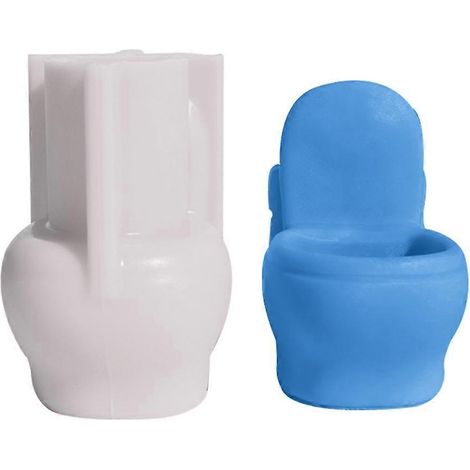 Moule à Bougie en Silicone en Forme de Toilette pour Décor DIY et Pots de Plantes Succulentes (1/4)