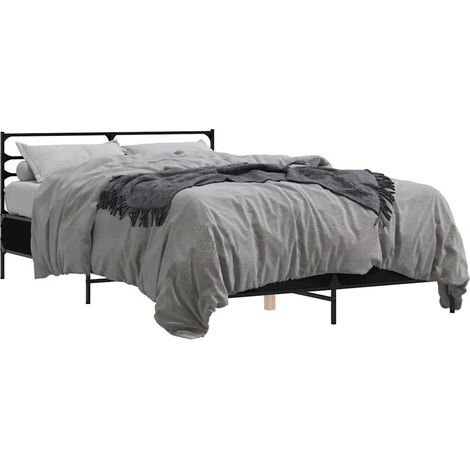 Maison Exclusive - Bettgestell Schwarz 120x200 cm Holzwerkstoff u (1/5)