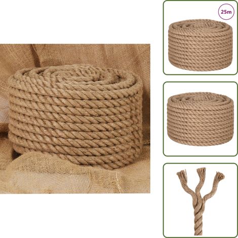 Corde de jute 25 m de long 20 mm d'épaisseur - Corde En Jute - Corde Naturelle - Corde Artisanale - Ficelle De Jute - Décoration Murale (1/5)