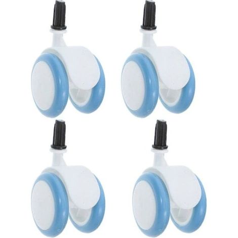 Set mit 4 universellen Ersatzrädern aus Kunststoff und Gummi für Babywalker, kompatibel mit Hochstühlen, (1/5)