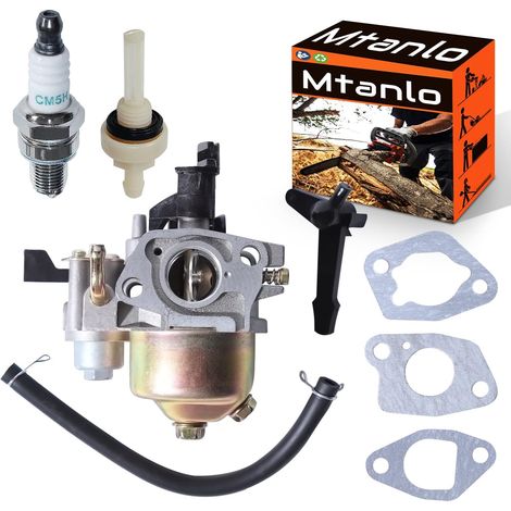 Carburateur GX160 pour Honda GX160 GX168F GX200 Moteur Tronçonneuse 5,5HP 6,5HP 16100-ZH8-W61, Kit de Remplacement de Carburateur pour Moteur Bougie Filtre à Carburant (1/5)
