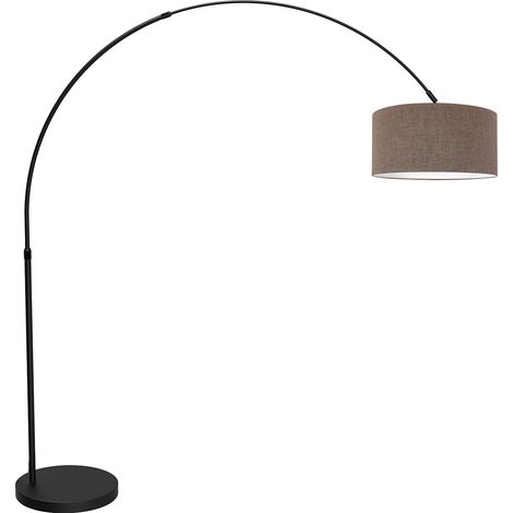 Mexlite - lámpara de pie - Flair - negro - metal textil - lámpara