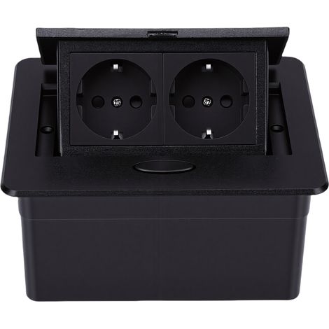 Boîtier de prise encastrable pour bureau, bloc multiprise de rechange avec connexion à douille, pour table de bureau et maison (1/5)