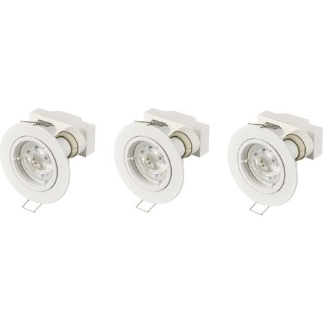 Sygonix SY-6417588 Luminaire à LED encastrable jeu de 3 LED GU10 3 W blanc A764013 (1/5)