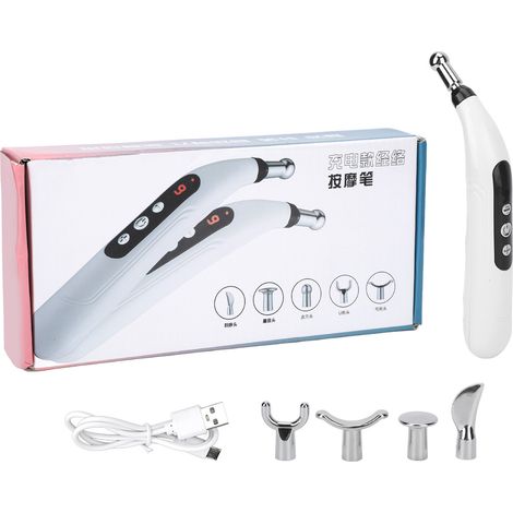 Stylo d'acupuncture électronique 9 vitesses pour cou et bras, thérapie par stimulation des points d'acupression. (1/5)