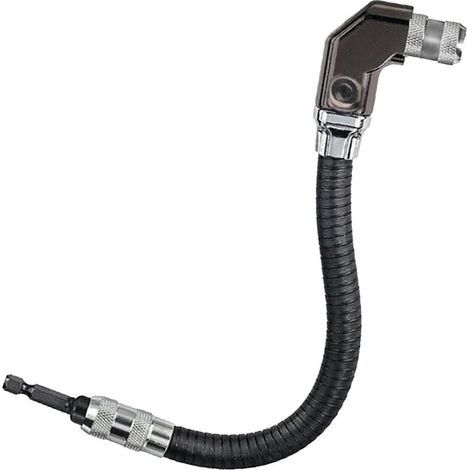 Verlängerungsstange für elektrische Bohrmaschinen, flexible Wellenverlängerung, universelle flexible Wellenverbindungsstange für elektrische Bohrmaschinen, flexibler rechtwinkliger Aufsatz, schwarz