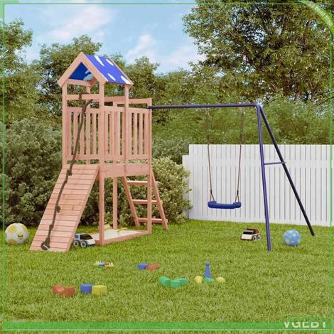 Aire de jeux d'extérieur - 3279071 - Bois de douglas massif - Tour, mur d'escalade et balançoire - Bleu (1/5)