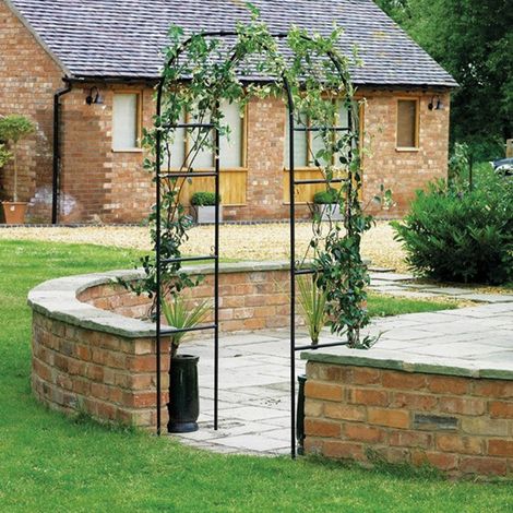 Arche de jardin en métal 240x140 cm – Structure en tube Ø 13 mm – Parfaite pour plantes grimpantes – À assembler – I Giardini Del Re