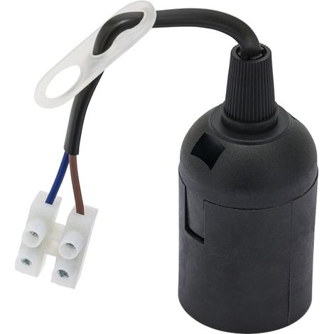 Portalampada Premontato E27 Velamp Colore Nero