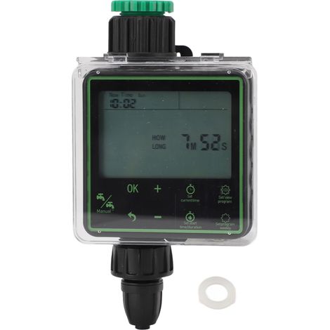 Programmateur d'arrosage automatique pour robinet extérieur, écran LCD, compatible filetage G3/4 et G1/2, idéal jardin balcon (1/5)