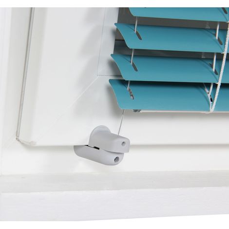 Set di 2 fissaggi universali e regolabili senza forature per cavi di tenda - Grigio