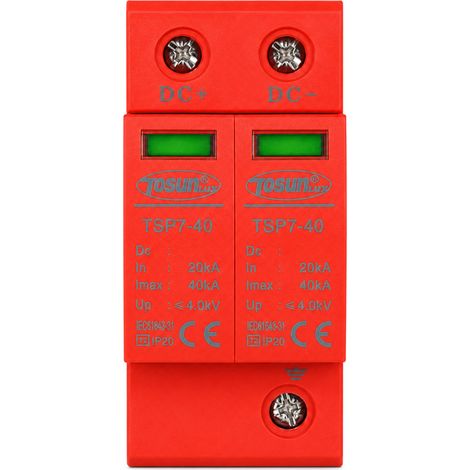 Protector Contra Sobretensiones Rojo de CC Solar DC 500V (1/5)