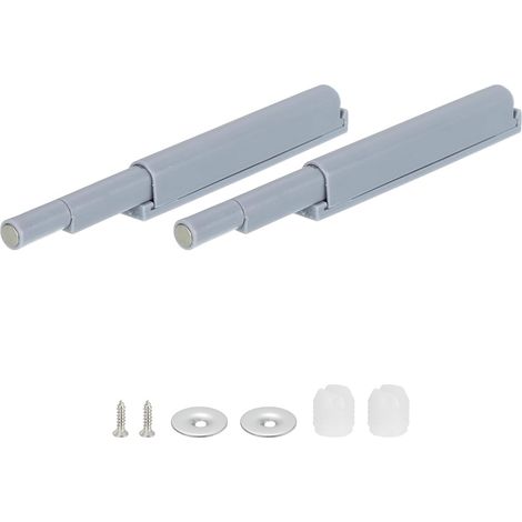 Amortisseurs de porte à fermeture amortie, 2 jeux de ferme-portes magnétiques, amortisseurs de porte à fermeture amortie adaptables aux portes de meubles, gris (1/5)