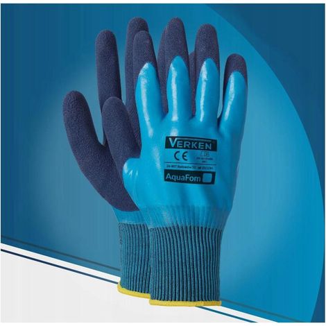 Gants de travail imperméables, résistants et épais AquaFom 10 (XL) 1 paire pour chapes