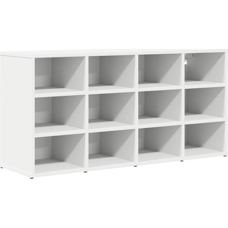 Cabinet à chaussure Meuble à chaussures Blanc 103 x 30 x 51 cm Bois d'ingénierie (1/5)