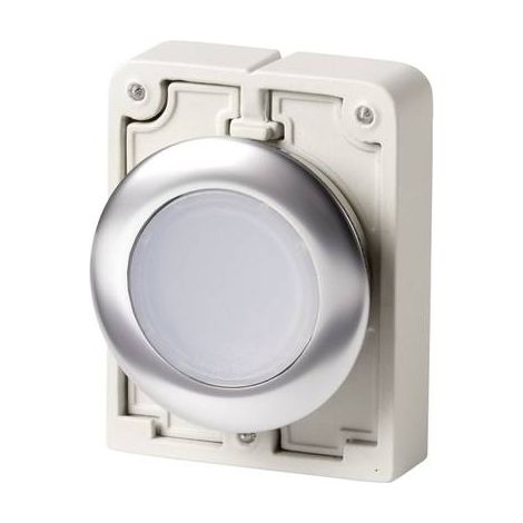 Bouton-poussoir plat, rond, chromé Eaton M30C-FDL-W 182925 blanc 1 pc(s) X755211