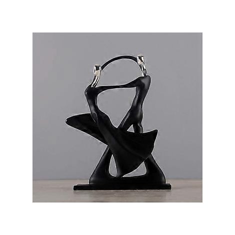 Statue sculptée d'un couple dansant, décoration amoureuse, ornement en résine pour la maison ou les fêtes, statue abstraite, cadeau décoratif pour un anniversaire (1/2)