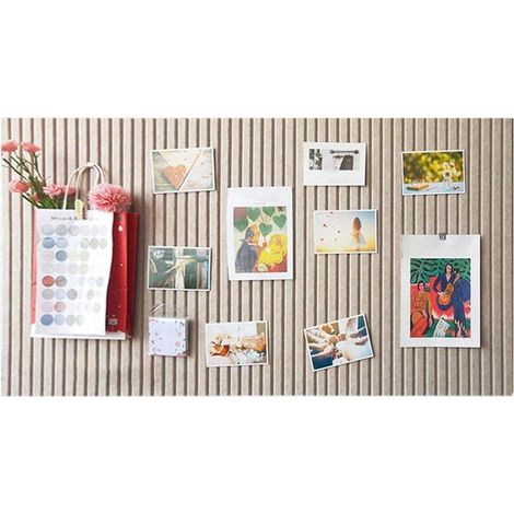 Tablero decorativo de fieltro - 0,9 cm de grosor - plegable - apto para pegar fotos - marrón claro - 60 x 40 cm (1/5)