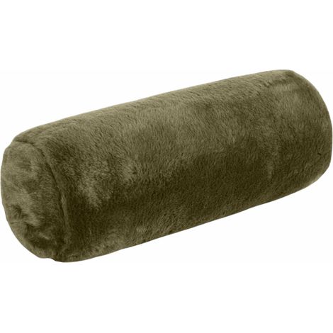 Rullo in pelliccia Nina, oliva, 15x45 cm (1/3)