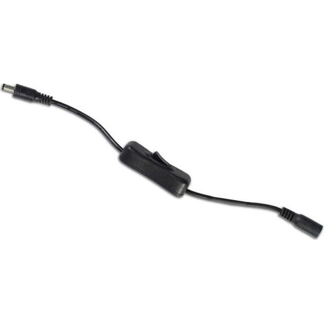 Interruttore On Off per strip led connettore jack 5 mm da maschio a femmina 12v 24v pulsante striscia led a bilanciere per accedere e spegnere nero (1/2)