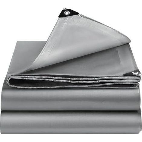 Bâche Imperméable, Bâche de Protection en Polyéthylène, UV Résistant Bache Camion, Pergola, Serre, Baches Imperméables pour Exterieur, Jardin, Tonnelle, Camping, Meubles, Argent-2x3m (1/5)