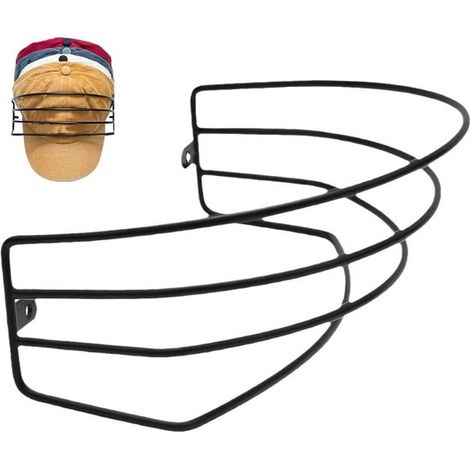 Geeignet als Wand-Hutablage, Baseballkappen-Organizer aus Metall, großes Fassungsvermögen, Kleiderschrank, Wohnzimmer, Eingangsbereich (1/5)