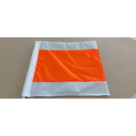 Warnflagge 75x75cm mit Holzstiel 100cm