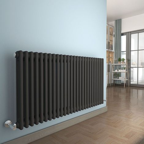 WarmeHaus Traditional Radiator Anthracite Double Panel 600x1190mm (1/5)