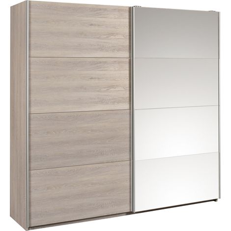 Armoire 2 portes bois de chêne grisé Lima (1/5)