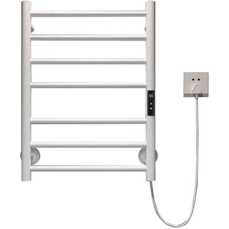 Sèche-serviettes électrique, sèche-serviettes 7 barres, sèche-serviettes mural intelligent pour salle de bain avec chauffage électrique et température constante (1/5)