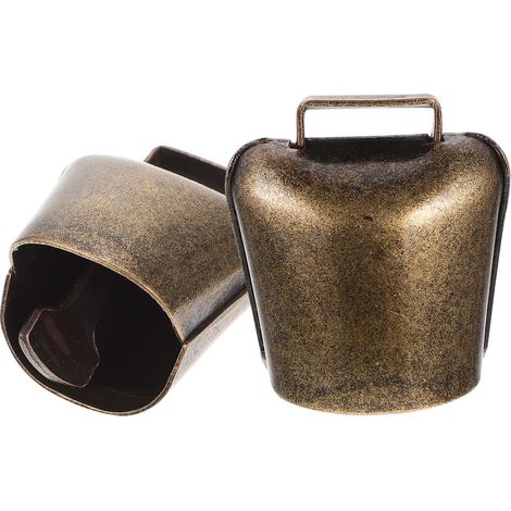 Cloche Cheval en Cuivre Élégante et Luxueuse Lot de 2 Pièces Cloche de Pâturage Anti-Perte Son Puissant Or pour Ferme pour Vaches et Moutons (1/5)