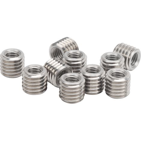 Lot de 10 écrous réduiteurs mâle-femelle en acier inoxydable, inserts filetés pour réparation et fixation. (1/5)