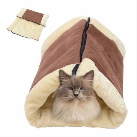 Hundebett Schlafzubehör Katzentunnel Katzenschlafsack Katzenhütte Haustiernest Dual-Use-Schlafsack Katzenspielzeug (1/5)