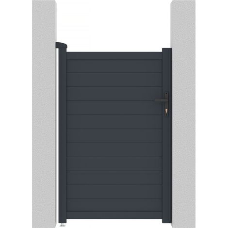 Puerta jardin aluminio "Marc" - 101.2 x 155.9 cm - Gris (1/4)