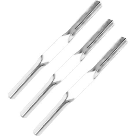 Lntyq Lot de 3 outils de menuiserie de brique, outil de finition de mortier de 29 cm x 2 cm, outils de maçon à double extrémité, outil de pointage de brique pour maçons, outils de jointure