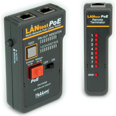 Triton 7611990141609 PoE-Tester HOBBES Multinetwork schwarz