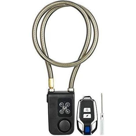 Wireless Security Bike Lock, Password Alarm, Bike Alarm, LED Indicator, IP55 Waterproof, Wireless Anti-Theft Security Alarm for Bicycles