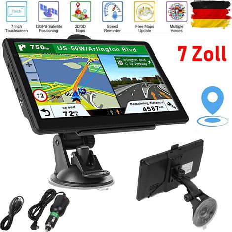 Appareil de navigation GPS 7 pouces pour voiture et camion, carte UE 2024, 8 Go + 256 Mo de mémoire interne. (1/5)