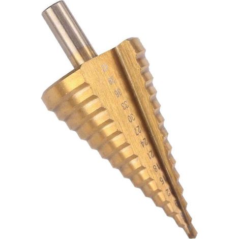 Foret conique étagé HSS - 4-42 mm, 14 tailles, queue ronde (1/5)