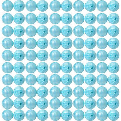 100 perles en silicone, perles rondes assorties de 12 mm, idéales pour la création de colliers et bracelets. (1/5)