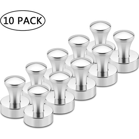 10 Stück Neodym-Magnete, kleine starke Magnete aus Edelstahl, für Magnettafeln und Kühlschrank