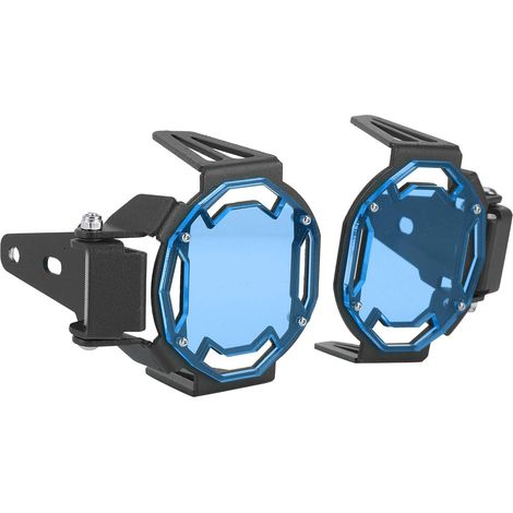 Protecteur de Protège-lumière du Brouillard en Aluminium, Couvercle de Lampe à LED Durable et Résistant aux Rayures, Accessoire de Moto, Convient à R1200G, R1250G, avec (BLUE) (1/5)