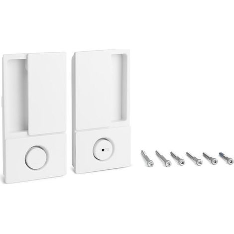manilla wave para puerta corredera con cierre de baño - enrasada en cromo satinado, negro mate o blanco mate acabado blanco mate