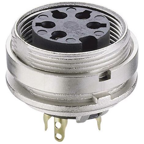 Connecteur rond DIN embase femelle, verticale Lumberg KGV 30 Nombre de pôles: 3 argent 1 pc(s) (1/4)
