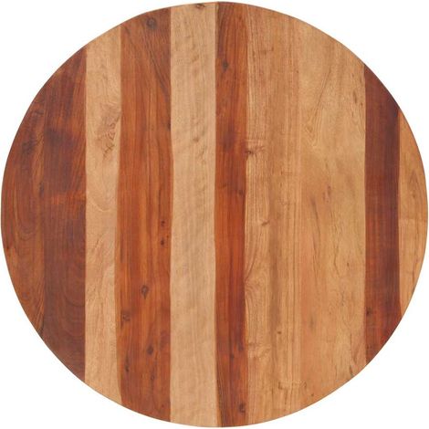 Maison Exclusive - Tischplatte Massivholz Akazie Rund 25-27 mm 80 (1/5)